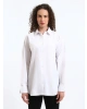 XSIDE Beyaz Poplin Kadın Gömlek