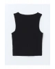 XSIDE Bisiklet Yaka Dokulu Kadın Crop