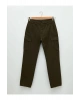XSIDE Haki Standart Kalıp Gabardin Erkek Kargo Pantolon
