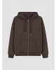XSIDE Kahverengi Oversize Kadın Kalın Fermuarlı Sweatshirt