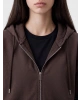 XSIDE Kahverengi Oversize Kadın Kalın Fermuarlı Sweatshirt