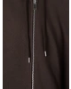XSIDE Kahverengi Oversize Kadın Kalın Fermuarlı Sweatshirt