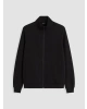 XSIDE Siyah Dik Yaka Erkek Fermuarlı Sweatshirt