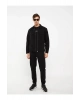 XSIDE Siyah Regular Fit Uzun Kollu Gabardin Erkek Gömlek Ceket
