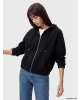 XSIDE Siyah Soft Touch Kadın Fermuarlı Sweatshirt