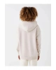 XSIDEBej Düz Oversize Kadın Kalın Hoodie