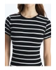 Yeni Sezon Bisiklet Yaka Cizgili Kadin Bodycon Elbise - S5GP52Z8