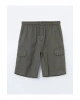 Yeni Sezon Standart Kalip Gabardin Erkek Kargo Sort - S55665Z8