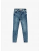 Yüksek Bel Düğmeli Cepli Dar Paça Skinny Jean Pantolon - Skinny Jeans
