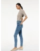 Yüksek Bel Düğmeli Cepli Dar Paça Skinny Jean Pantolon - Skinny Jeans