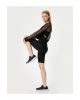 Yüksek Bel Geometrik Baskılı Slim Fit Kısa Spor Tayt Interlok