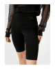 Yüksek Bel Geometrik Baskılı Slim Fit Kısa Spor Tayt Interlok
