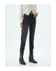 Yüksek Bel Kot Pantolon Slim Fit Düğmeli Pamuklu - Slim Fit Jean
