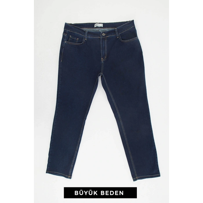Büyük Beden Carmen Jean Pantolon Mavi