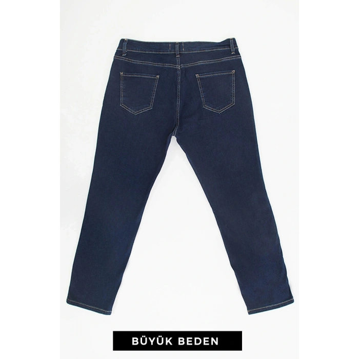 Büyük Beden Carmen Jean Pantolon Mavi
