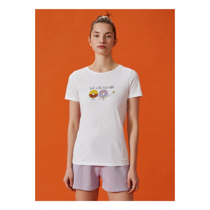 T-shirt, M, Koyu Beyaz