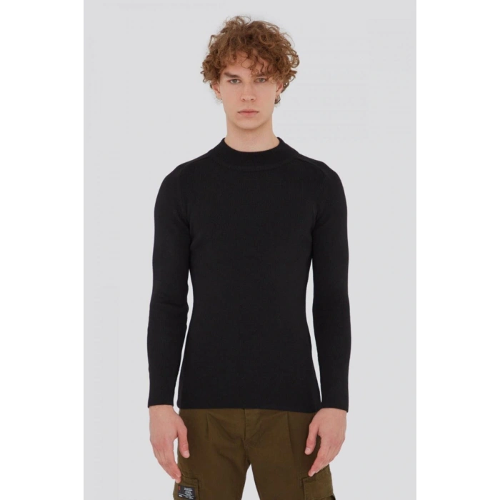 21k0316e1 Erkek Balıkçı Yaka Kazak