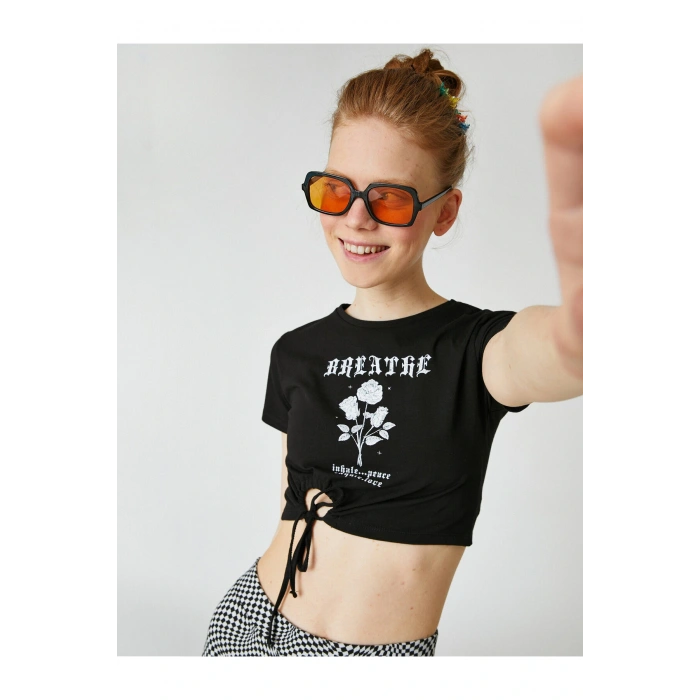 Kısa Kollu Crop Tişört