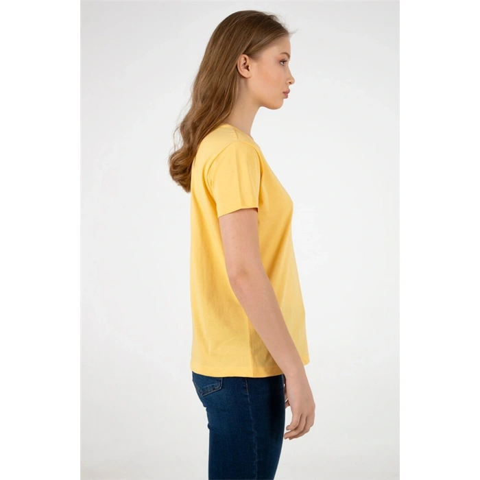 Baskılı Tişört Sarı