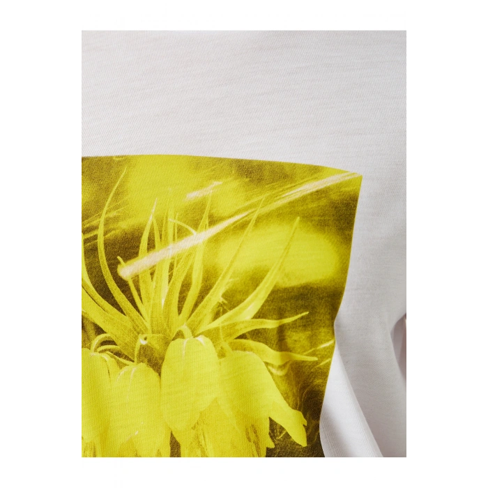 Bisiklet Yaka Kısa Kollu Baskılı Tişört