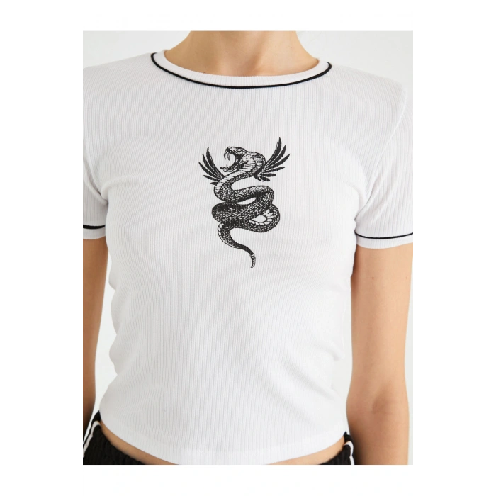 Kısa Kollu Baskılı Tişört