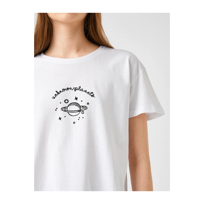 Bisiklet Yaka Kısa Kollu Tişört