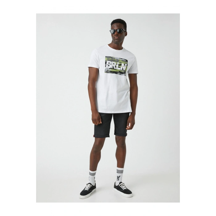 Kamuflaj Baskılı Tişört