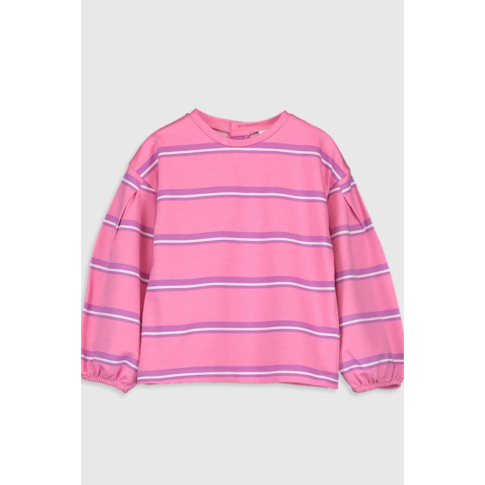 Kız Bebek Pembe Çizgili Lhk Alt-Üst Takım