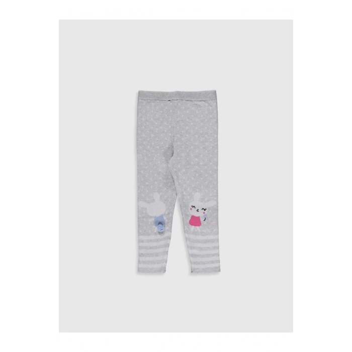 Kız Bebek Açık Gri Melanj Dd0 Tayt