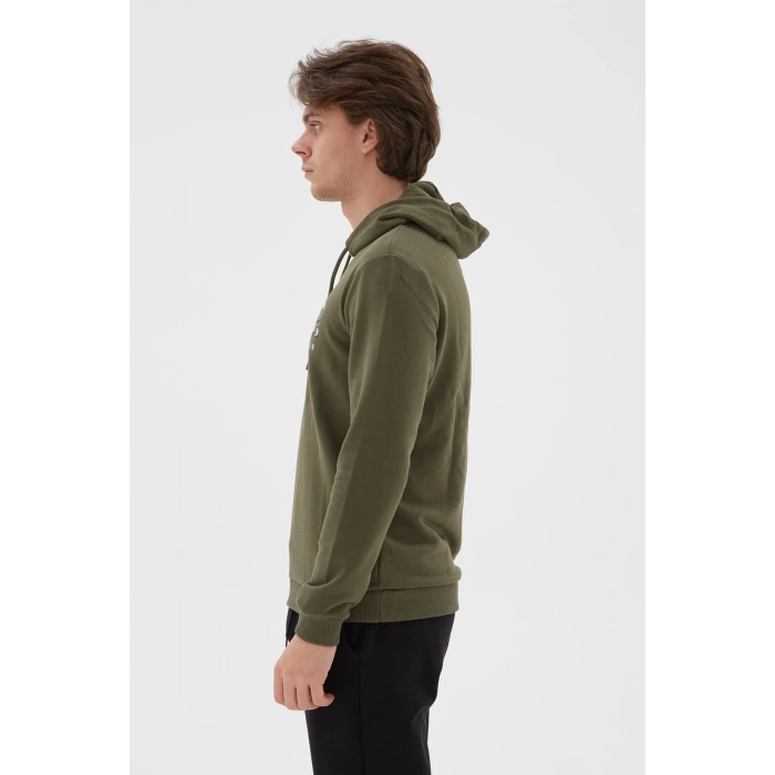 Baskılı Sweatshirt Haki / Khaki
