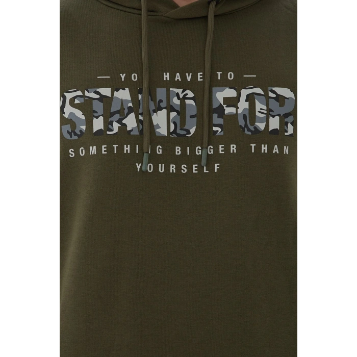 Baskılı Sweatshirt Haki / Khaki