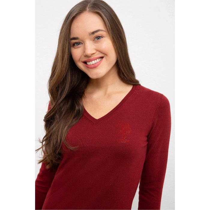 Kırmızı Kadın Kazak