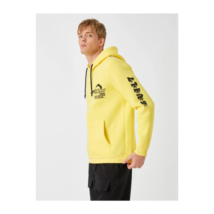 Baskılı Kapşonlu Sweatshirt