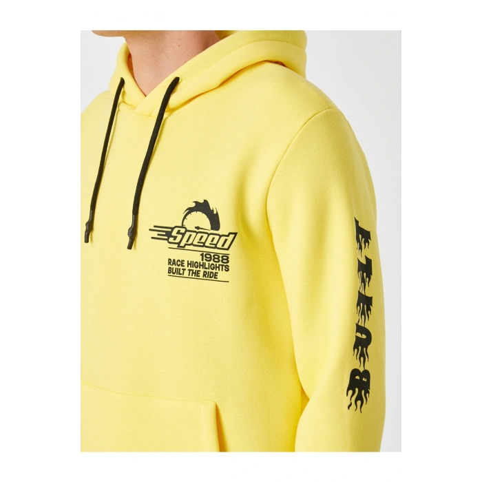 Baskılı Kapşonlu Sweatshirt