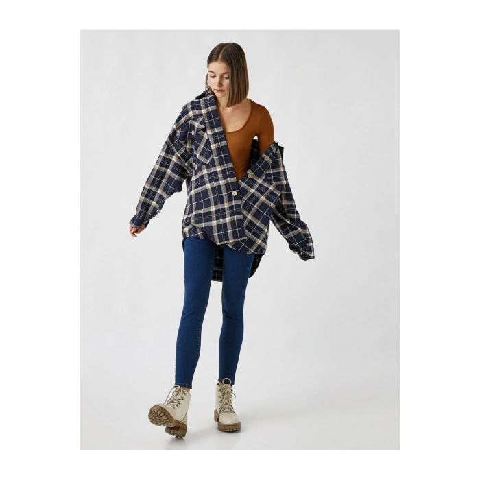 Yüksek Bel Cepli Kot Pantolon - Skinny Jean