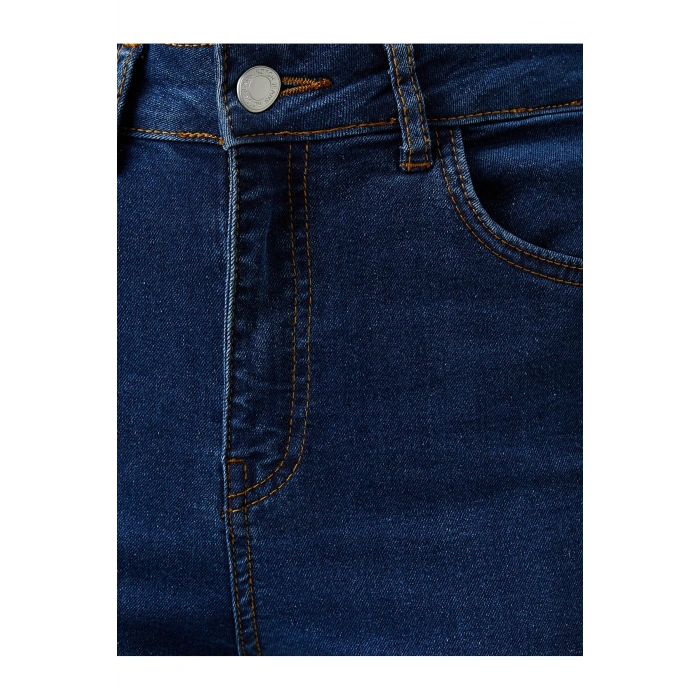 Yüksek Bel Cepli Kot Pantolon - Skinny Jean