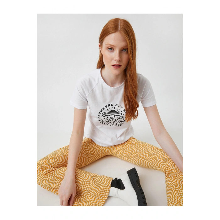 Kadın Ekru T-Shirt 2SAL10249IK