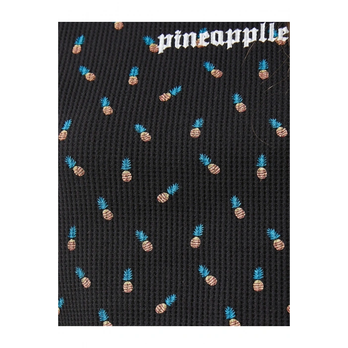 Baskılı Crop Tişört Fırfır Detaylı Pamuklu