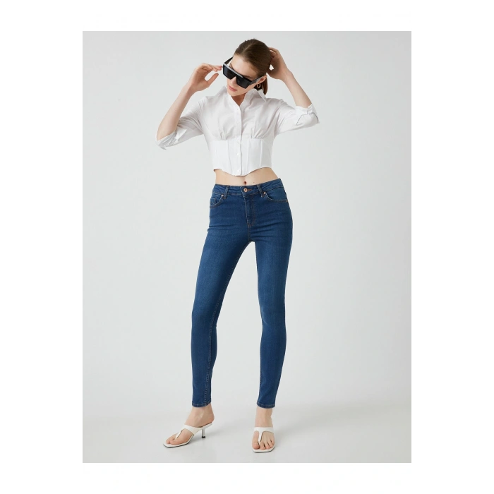 Dar Kesim Yüksek Bel Dar Paça Kot Pantolon - Carmen Jean