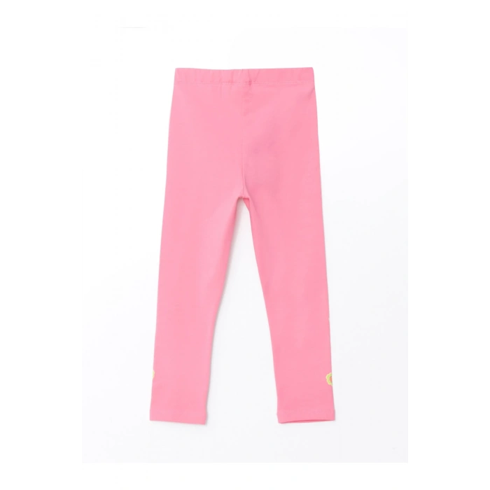 Beli Lastikli Baskılı Kız Bebek Tayt