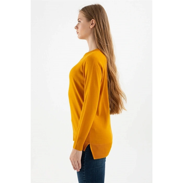 Kadın Kazak Hardal 22k0242k1