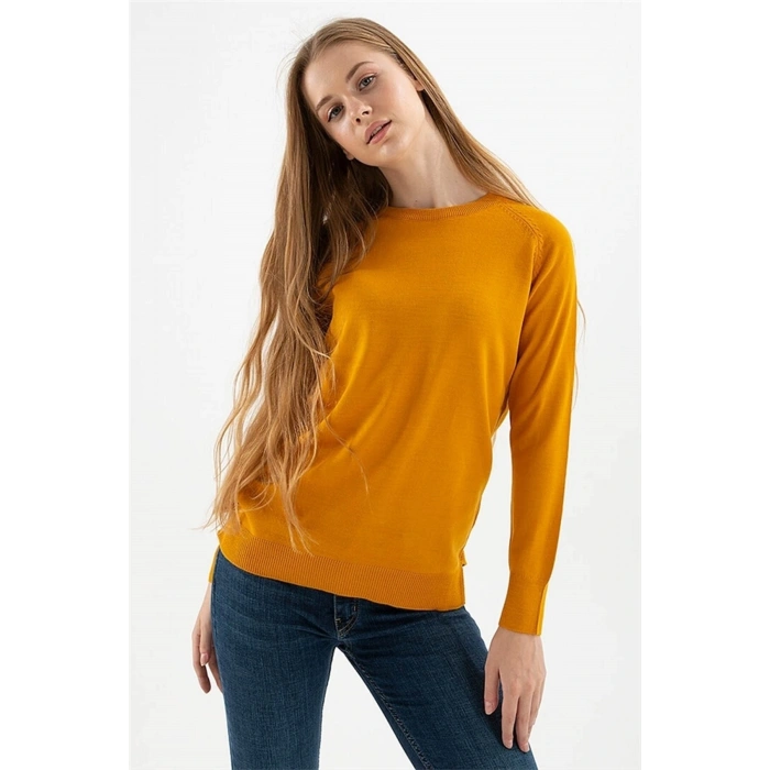 Kadın Kazak Hardal 22k0242k1