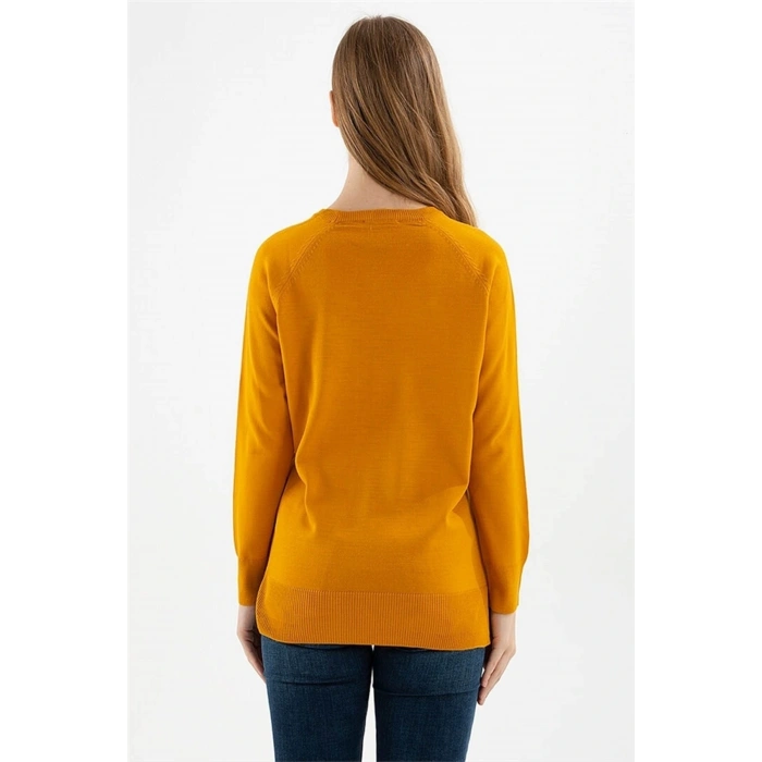 Kadın Kazak Hardal 22k0242k1