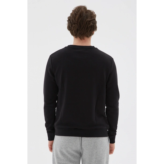 Baskılı Pamuklu Bisiklet Yaka Sweat Erkek Sweat 22k0353e1