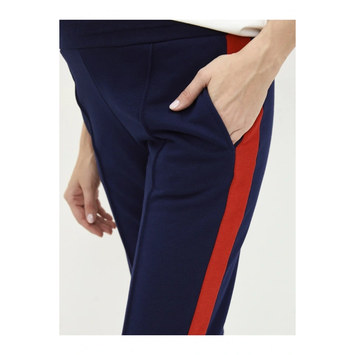 Beli Lastikli Şerit Detaylı Hamile Eşofman Alt