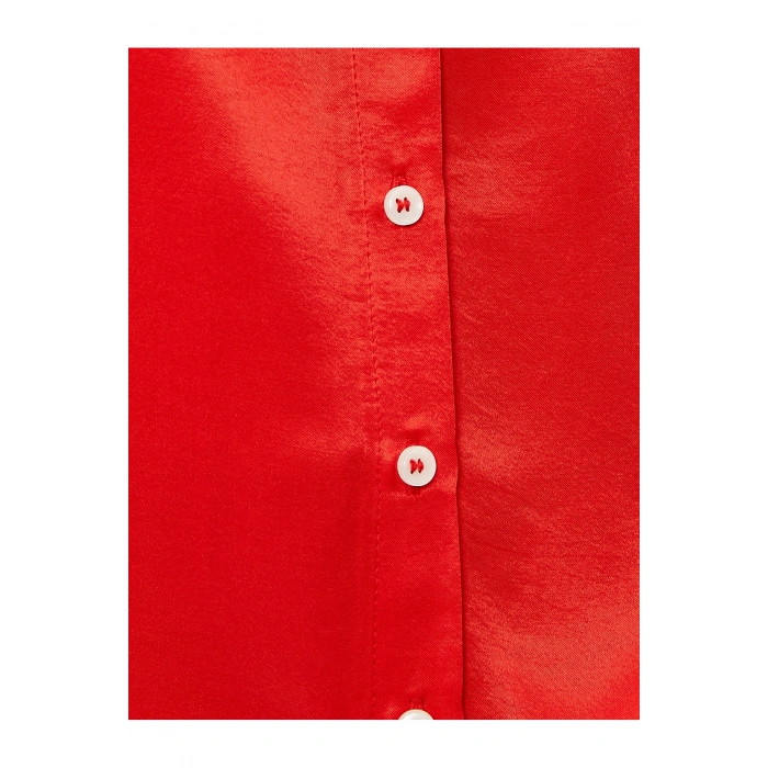 Saten Uzun Kollu Gömlek