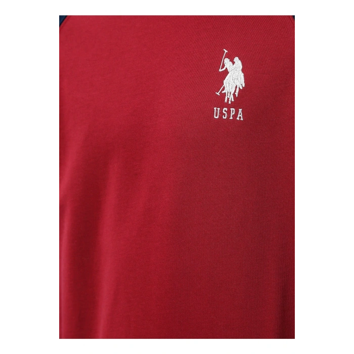 Bisiklet Yaka Kırmızı Erkek Sweatshırt Kathe