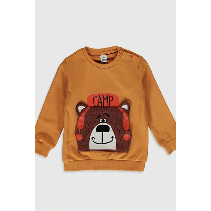 Erkek Bebek Koyu Sarı Glg Sweatshirt