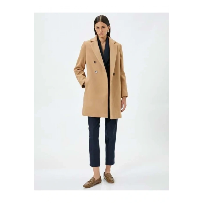 Kadın Giyim Kaban Deve Tüyü