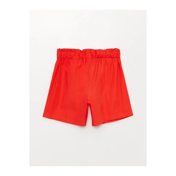 Beli Lastikli Basic Kız Çocuk Şort